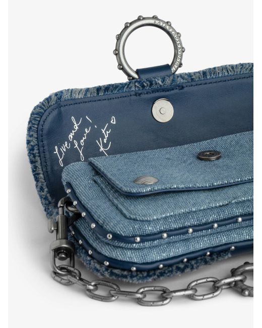 Zadig & Voltaire Blue Kate Wallet Denim Bag