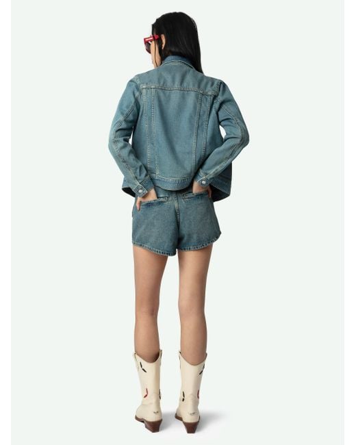 Zadig & Voltaire Blue Kioky Denim Jacket