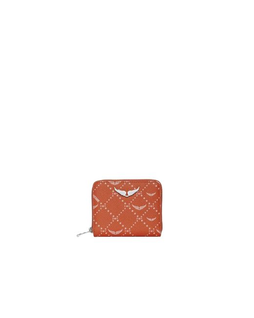 Zadig & Voltaire White Mini Zv Monogram Wallet