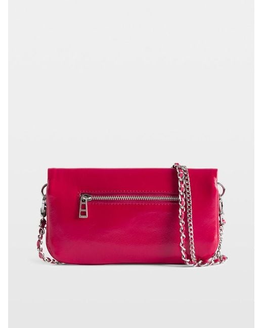 Zadig & Voltaire Pink Rock Mini Vintage Patent Clutch