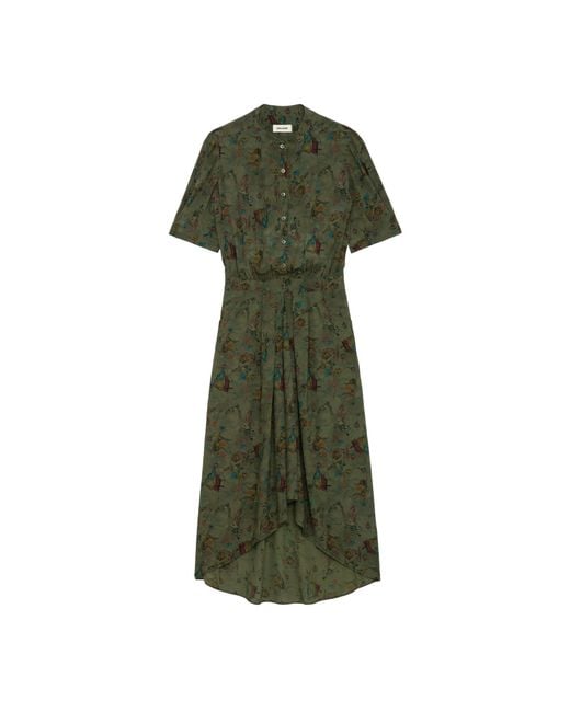 Zadig & Voltaire Green Rima Dress