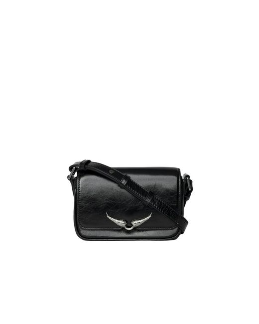 Zadig & Voltaire Black Le Zazi Vintage Patent Bag