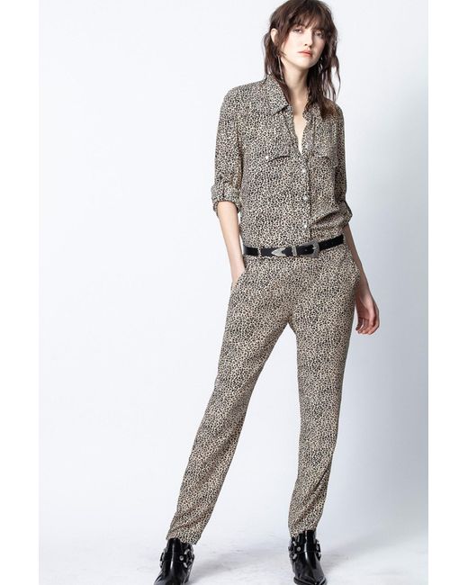 Zadig & Voltaire Natural Overall Print Leo