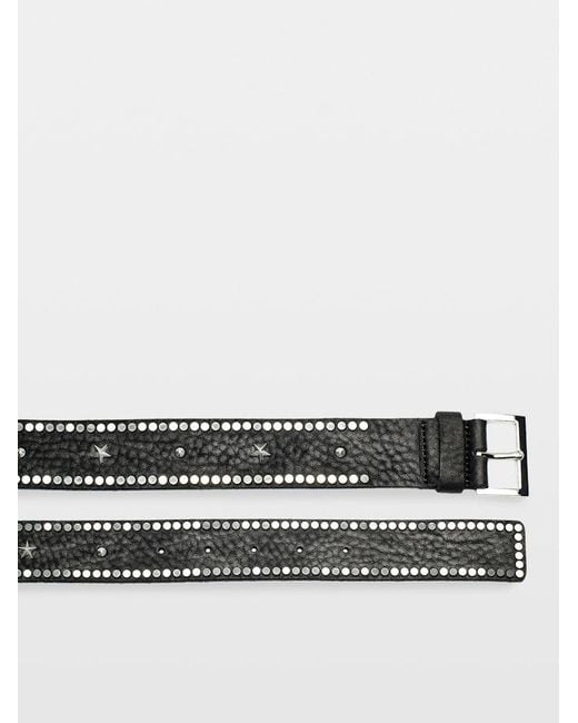 Zadig & Voltaire Black Starlight Belt