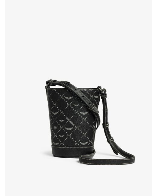 Bolso Z Bucket Nano Monogram Zadig & Voltaire de color Black