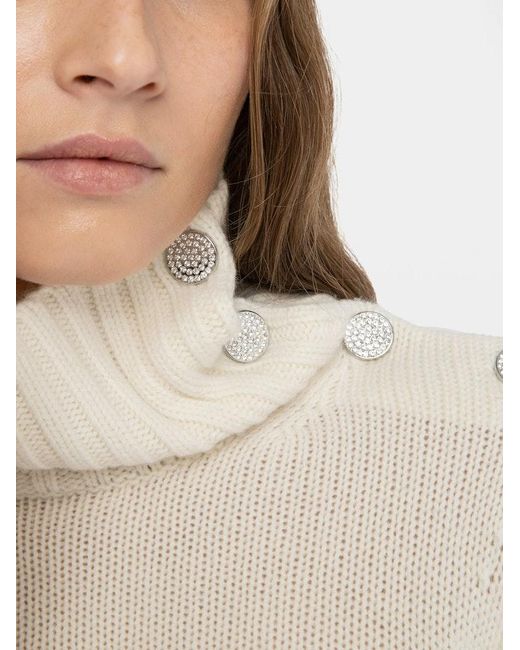 Zadig & Voltaire White Nalma 100% Cashmere Jumper