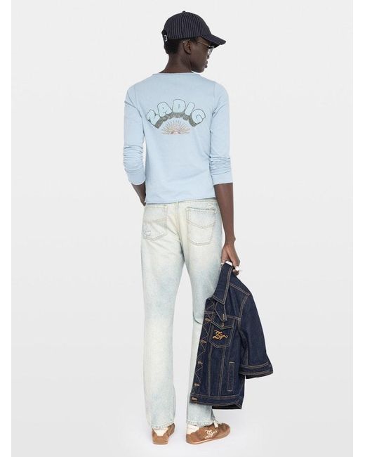 Zadig & Voltaire Blue Zadig Henley T-Shirt
