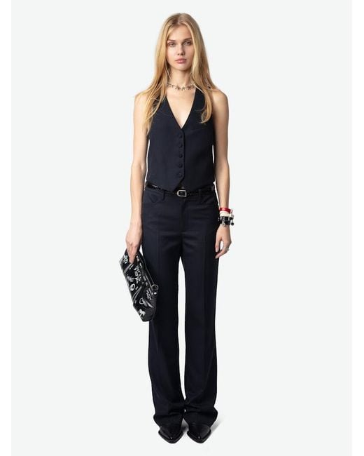 Zadig & Voltaire Blue Emaux Blazer 100% Wool
