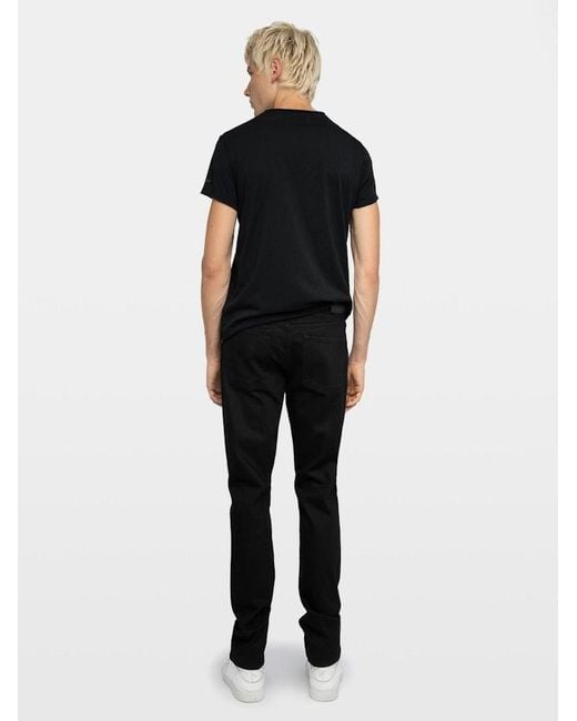 Zadig & Voltaire Black Monastir Henley T-Shirt for men