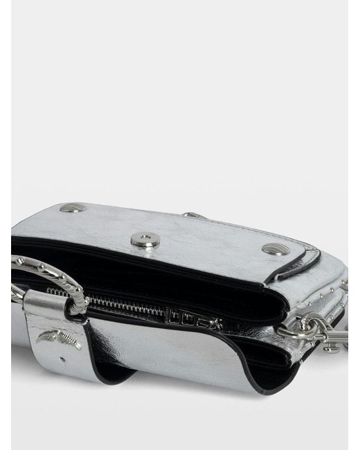 Zadig & Voltaire Gray Kate Wallet Vintage Metal Bag