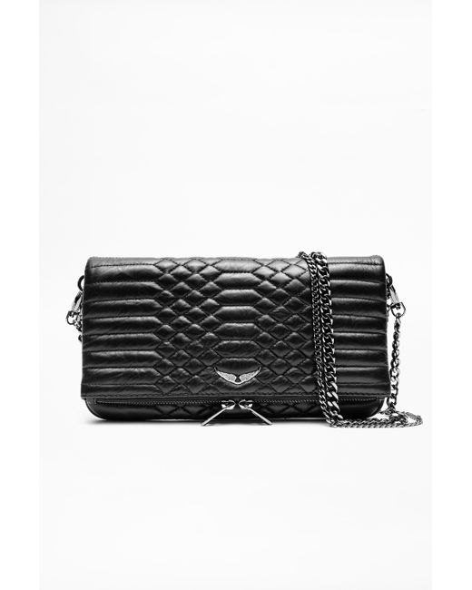 Zadig & Voltaire Leather Rocky Matelasse Bag in Black Lyst