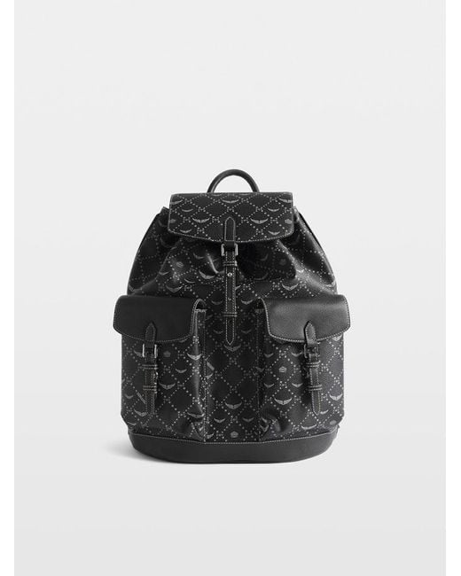 Zadig & Voltaire Black Z Medium Monogram Backpack