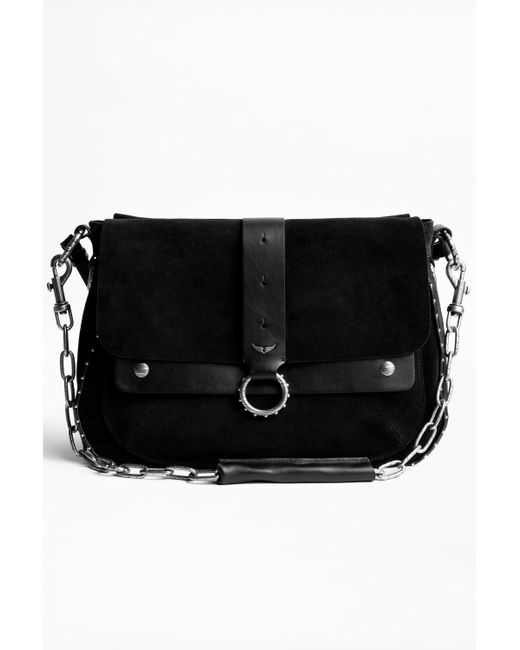 Zadig & Voltaire Kate Xl Suede Bag in Black Lyst