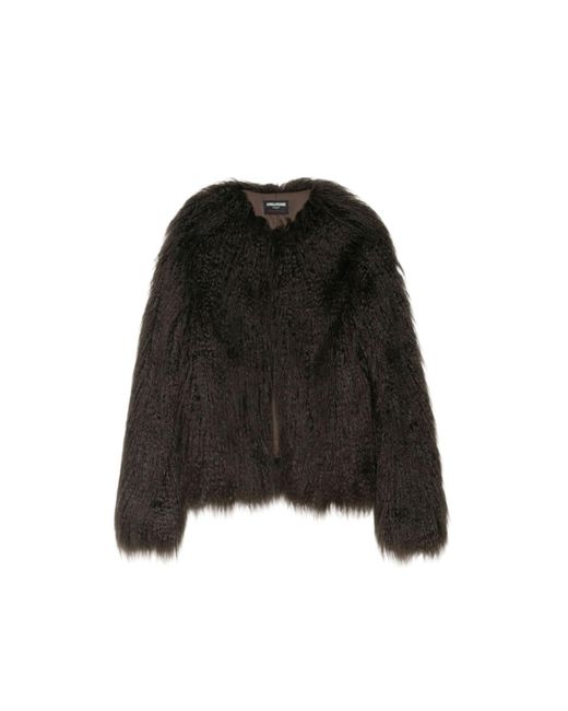 Zadig & Voltaire Black Freddie Curly Faux Fur Coat
