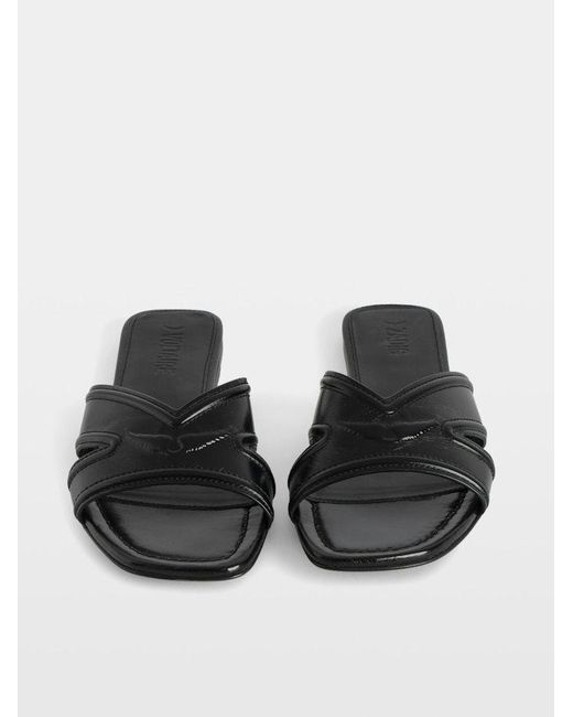 Zadig & Voltaire Black Azora Vintage Patent Mules