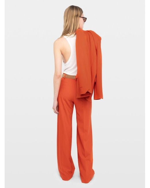 Zadig & Voltaire Orange Trousers Panol