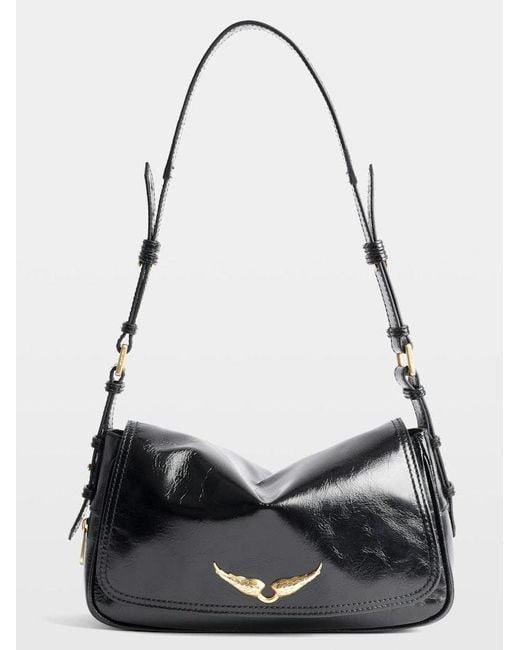 Zadig & Voltaire Black Le Zouzou Vintage Patent Bag