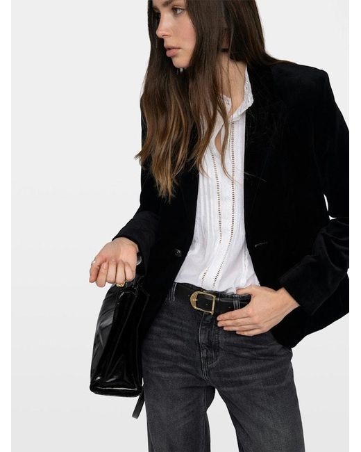 Zadig & Voltaire Black Vavy Velvet Blazer