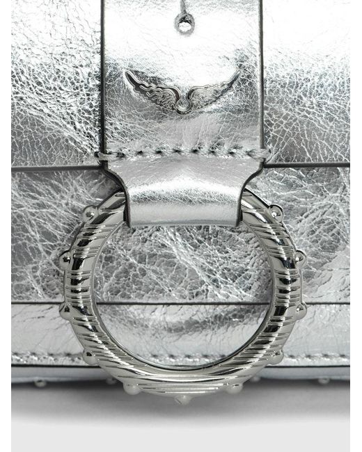 Zadig & Voltaire Gray Kate Wallet Vintage Metal Bag