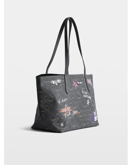 Zadig & Voltaire Gray Z Shopper Monogram Tag Bag