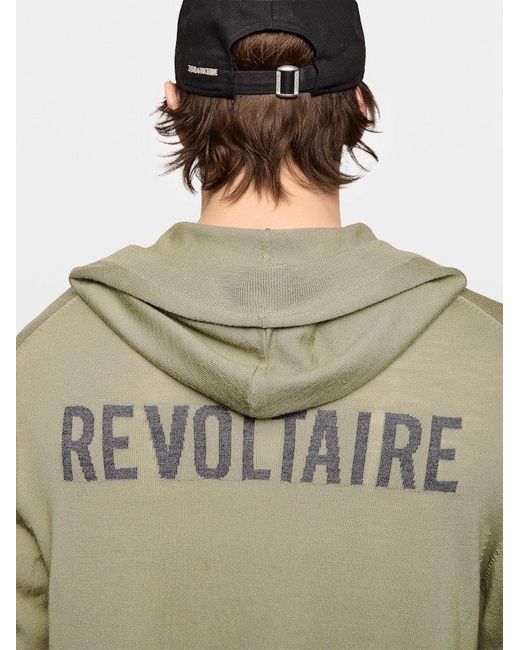 Zadig & Voltaire Cardigan Clash 100% Wolle in Green für Herren