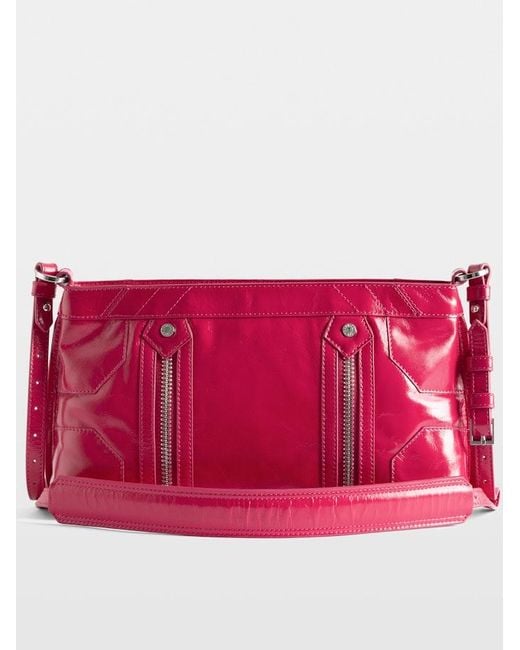 Zadig & Voltaire Red Sunny Moody Vintage Patent Bag