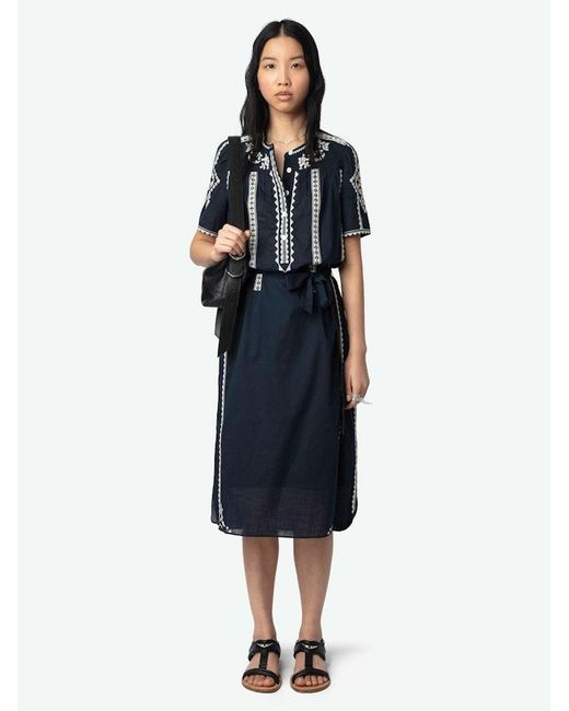 Zadig & Voltaire Blue Kleid Rigy