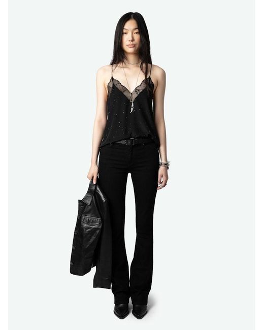 Zadig & Voltaire Black Christy Camisole 100% Silk