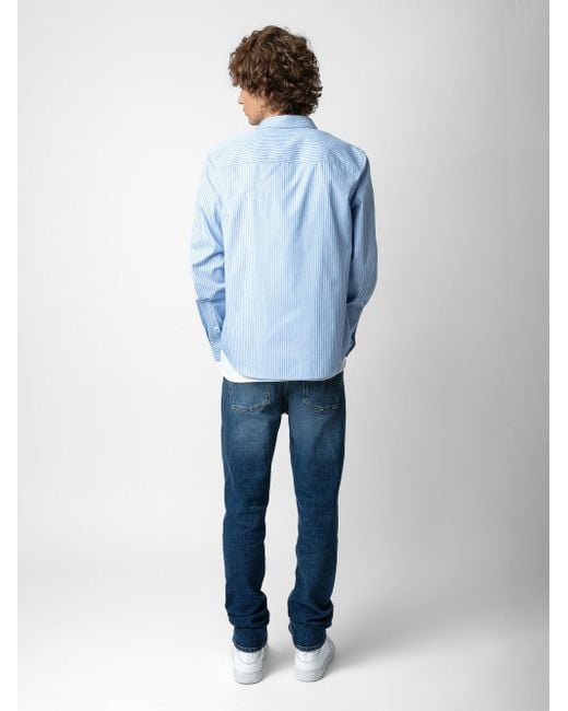 Zadig & Voltaire Blue Stan Shirt for men