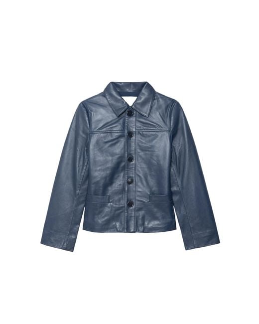 Zadig & Voltaire Blue Liamys Leather Jacket