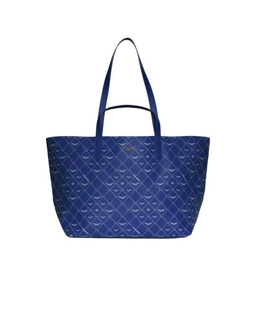 Zadig & Voltaire Blue Z Shopper Xl Monogram Bag