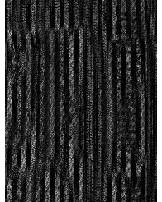Foulard glenn rock jacquard métallisé Zadig & Voltaire en coloris Black