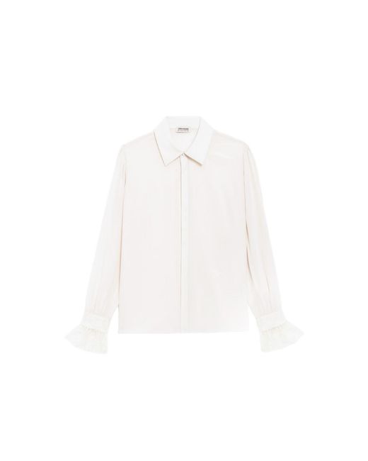 Zadig & Voltaire White Thely Shirt 100% Silk