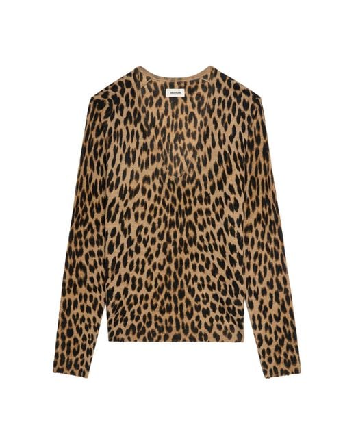 Pull Rivy 100% Cachemire Daim Zadig & Voltaire en coloris Brown