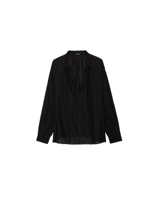 Zadig & Voltaire Black Troene Blouse