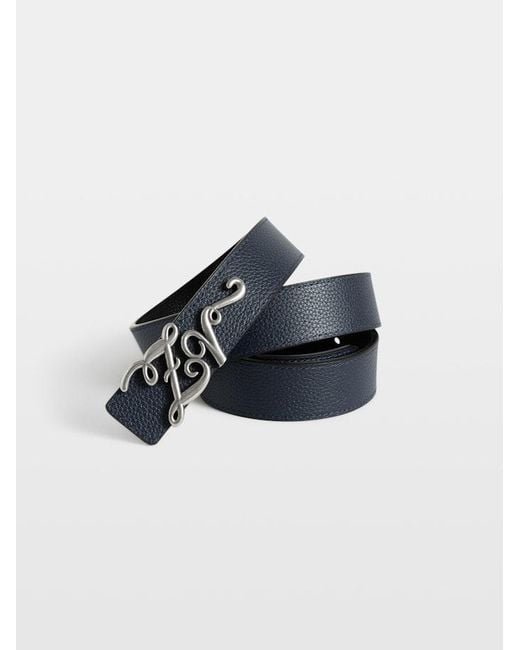 Zadig & Voltaire Blue Zv Reversible 30Mm Belt