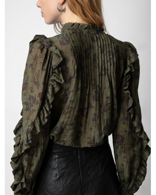 Zadig & Voltaire Green Timmy Blouse