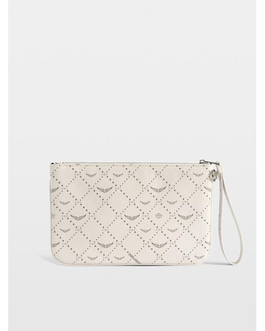 Zadig & Voltaire White Z Pouch Resort St Tropez Clutch