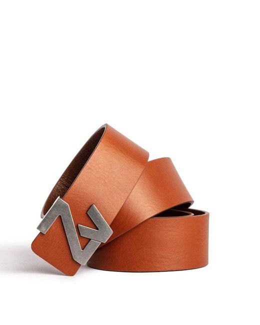 Zadig & Voltaire Brown Belt Zv Initiale 40Mm for men