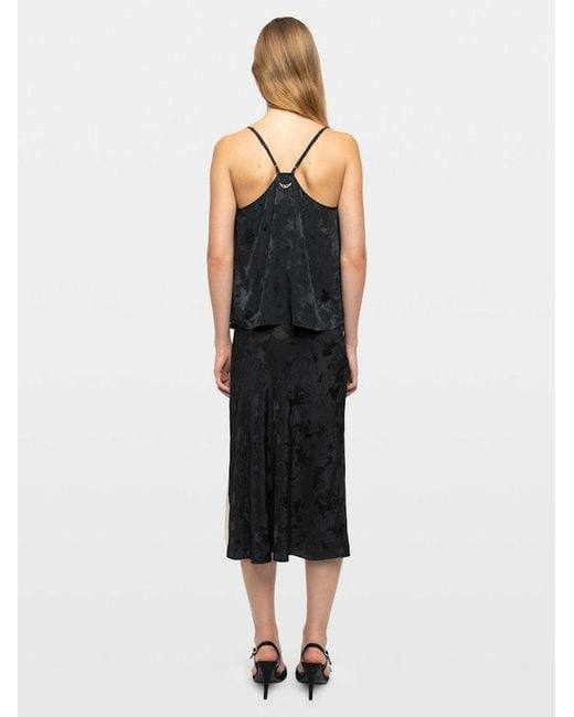 Zadig & Voltaire Black Jayla Skirt 100% Silk