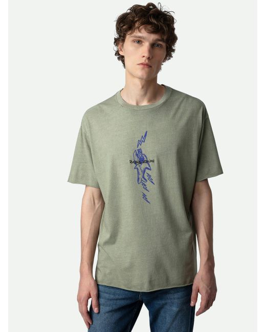 Zadig & Voltaire Green Thilo T-shirt for men
