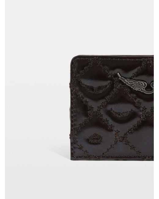Zadig & Voltaire White Zv Pass Vintage Monogram Cardholder