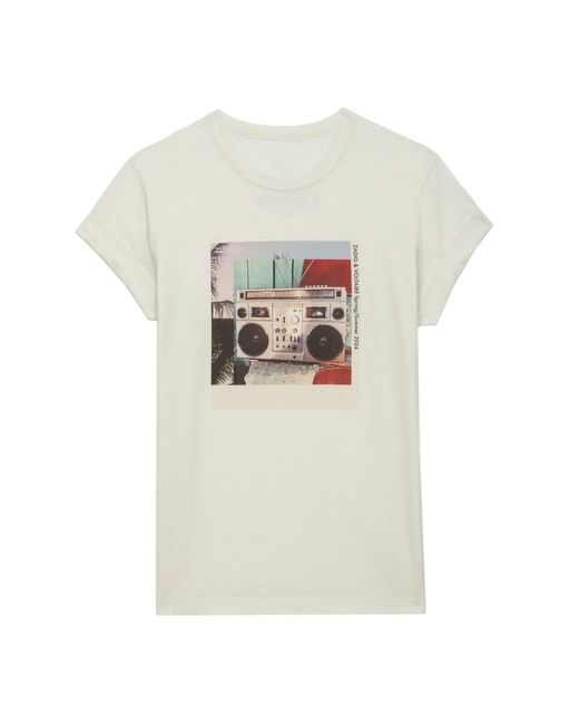 Zadig & Voltaire White Anya Photoprint T-shirt