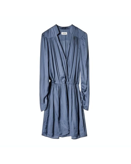 Robe satin reveal Zadig & Voltaire en coloris Blue