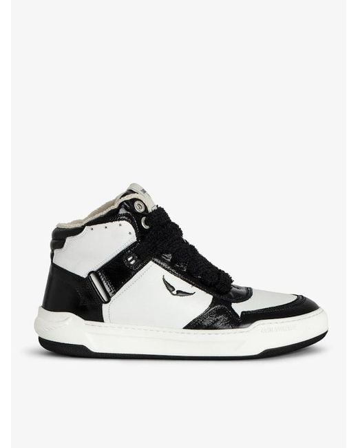 Zadig & Voltaire White Wings High-Top Sneakers