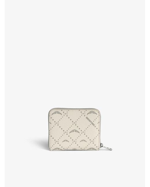 Zadig & Voltaire White Mini Zv Monogram Wallet