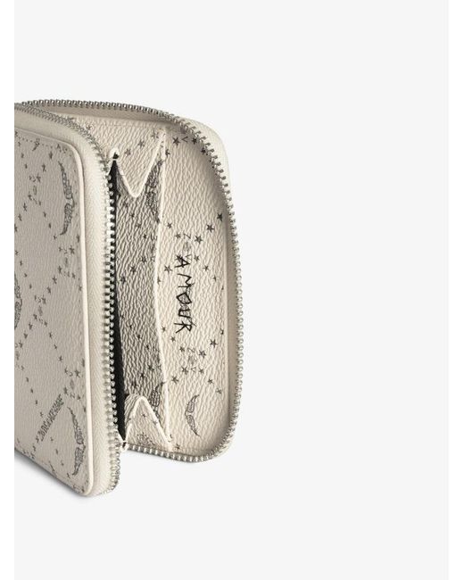 Zadig & Voltaire White Mini Zv Monogram Wallet