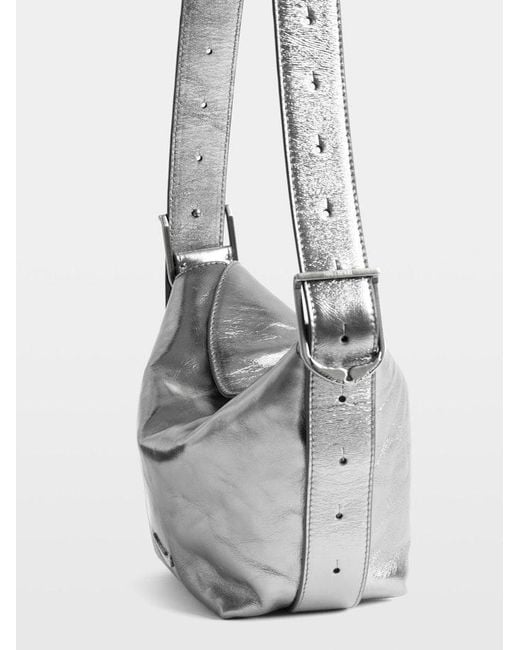 Zadig & Voltaire White Baby Jane Vintage Metal Bag