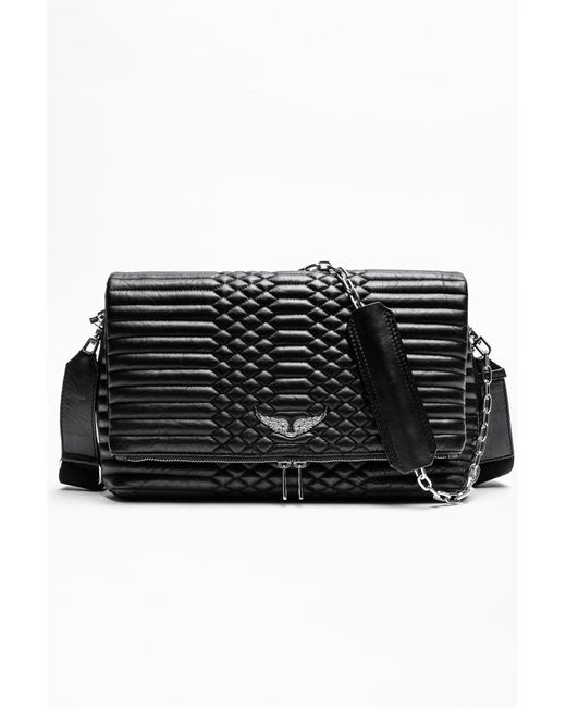 Zadig & Voltaire Rocky Xl Matelasse Bag in Black Lyst