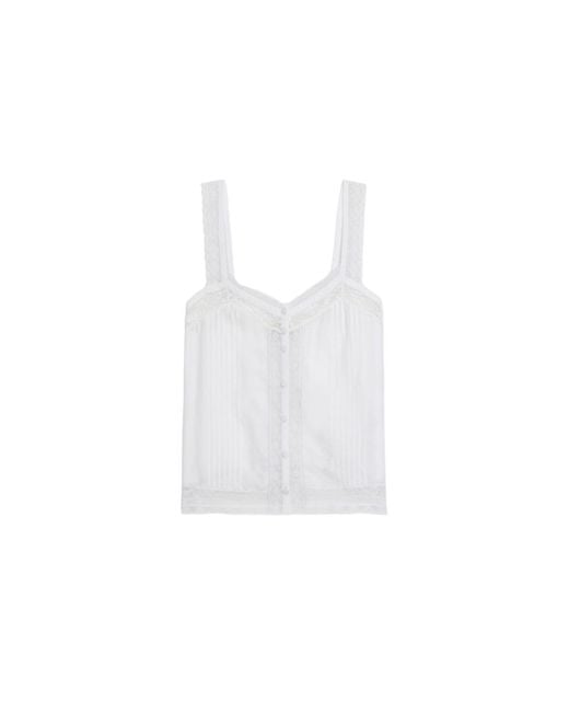 Zadig & Voltaire White Celite Camisole